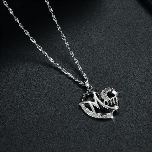 “Mom” in my Heart 925 Necklace - Picture 8 of 13